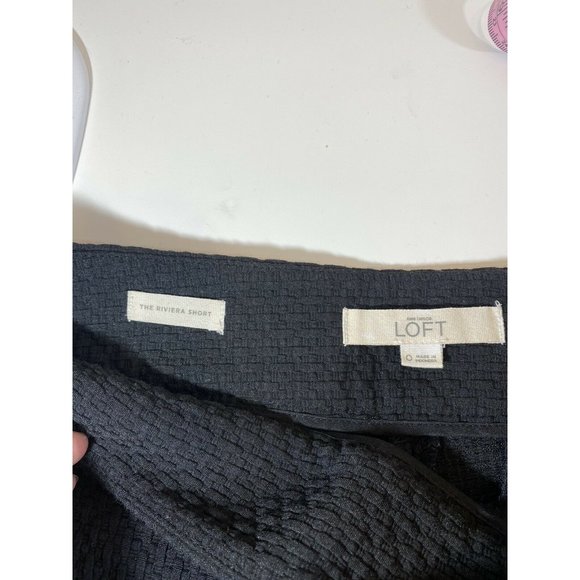 LOFT Black Scallop Hem The Riviera Short size 0 - Picture 7 of 7